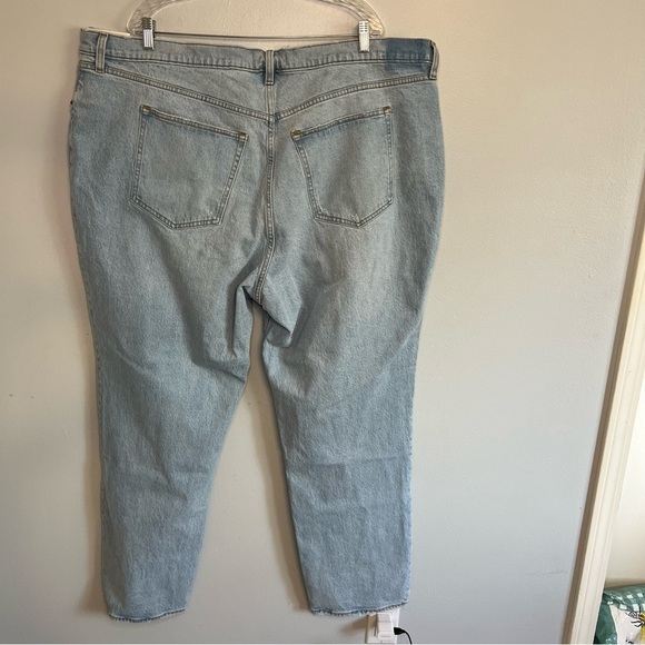 AF Curve Love Ultra High Rise 90s Straight Jeans Plus Size 37/24R Split Hem W47 - Picture 12 of 16